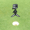 PuttView GoPro camera mount set on a golf green to record video of putting