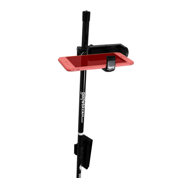 Image showing the downward facing clamp for putting in position. Does not include golfstikcam or mobile phone