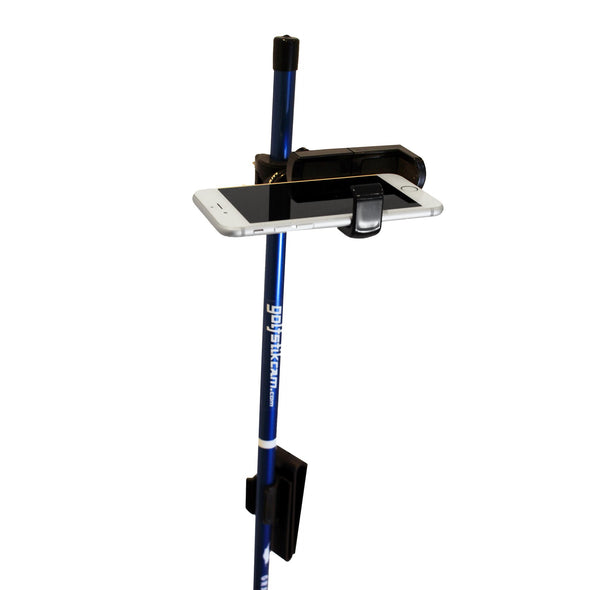 Putting training aid using mobile phone or GoPro on golfstikcam stand
